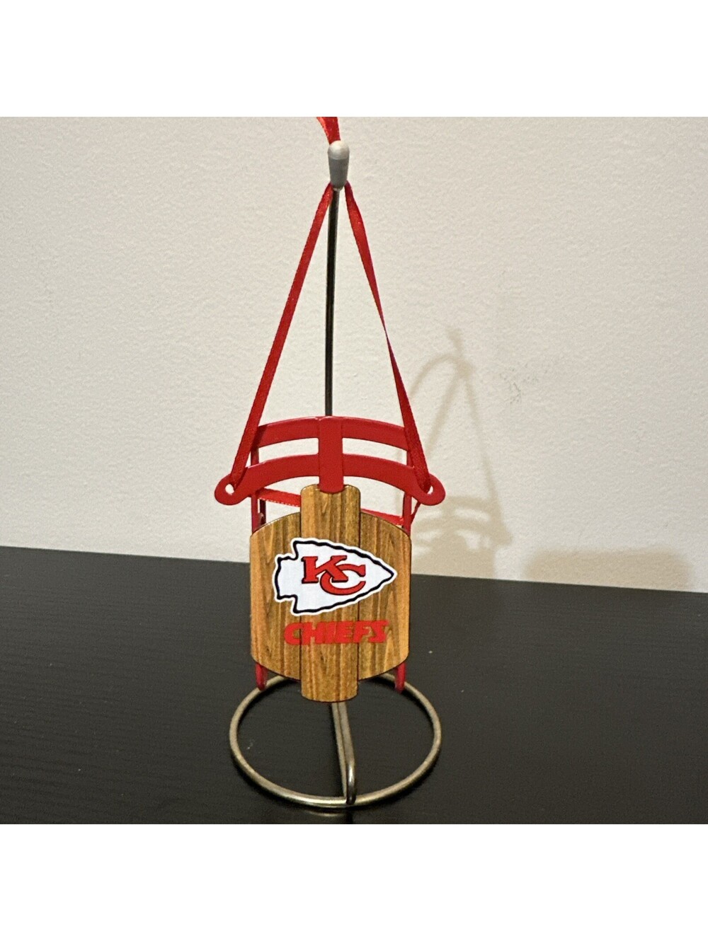 NFL Kansas City Chiefs Sleigh Christmas Ornament